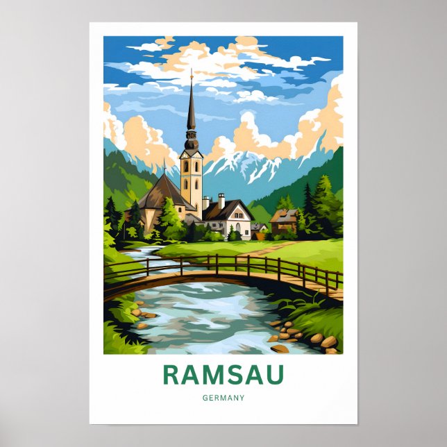 Ramsau Germany Travel Print (Front)