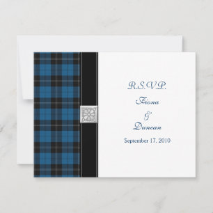 Ramsay Hunting Tartan Celtic Wedding Response Card