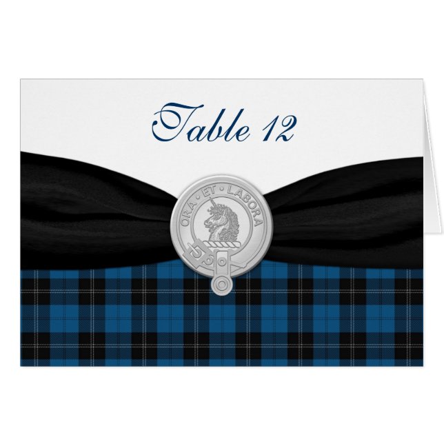 Ramsay Hunting Tartan Special Occasion Table Card (Front Horizontal)