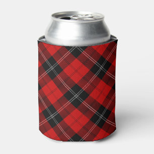 Ramsay tartan red black plaid can cooler