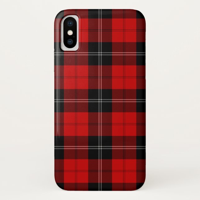 Ramsay tartan red black plaid Case-Mate iPhone case (Back)
