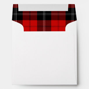 Ramsay tartan red black plaid envelopes