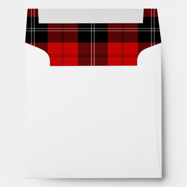 Ramsay tartan red black plaid envelopes (Back (Bottom))