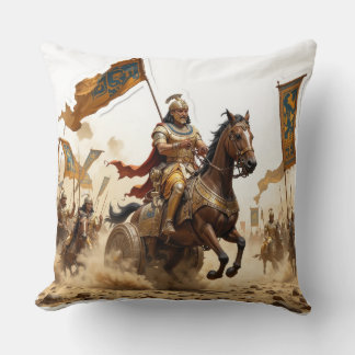 Ramses II Leading the Battle of Kadesh Cushion