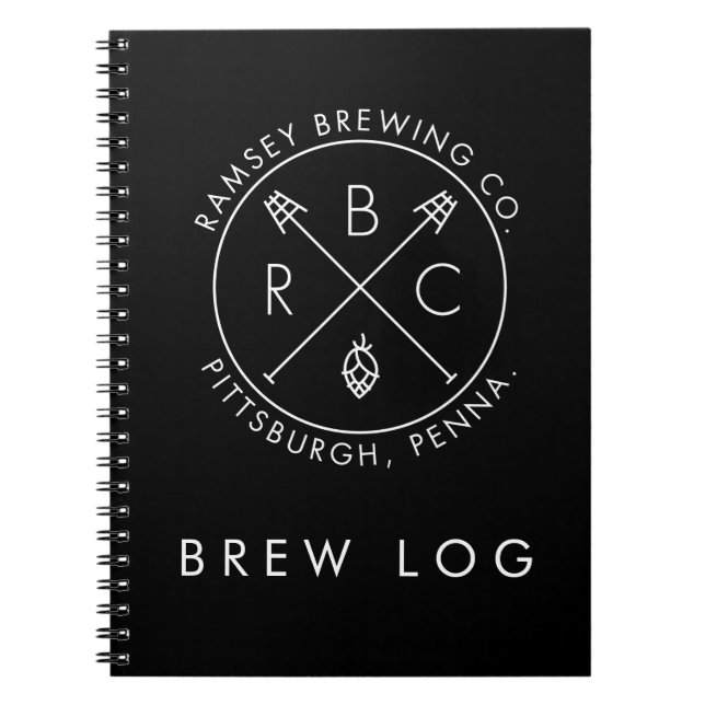 Ramsey Brewing Co. Brew Log Spiral Notebook (Front)