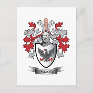 Ramsey Family Crest Coat of Arms Postcard