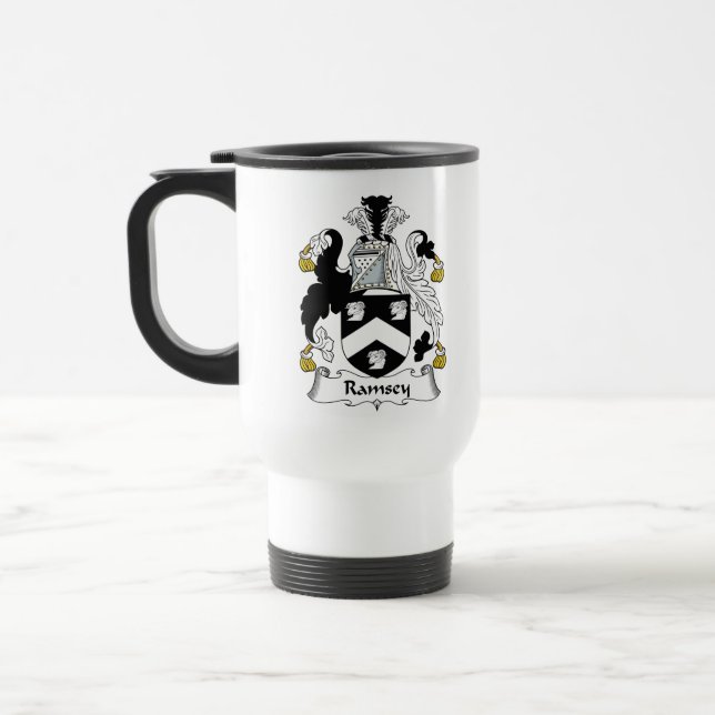 Ramsey Family Crest Travel Mug (Left)