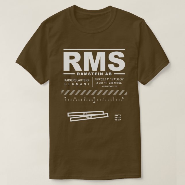 Ramstein Air Base RMS T-Shirt (Design Front)