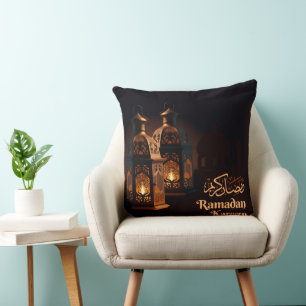 Ramzan Mubarak Islamic Throw Pillow with Colorful