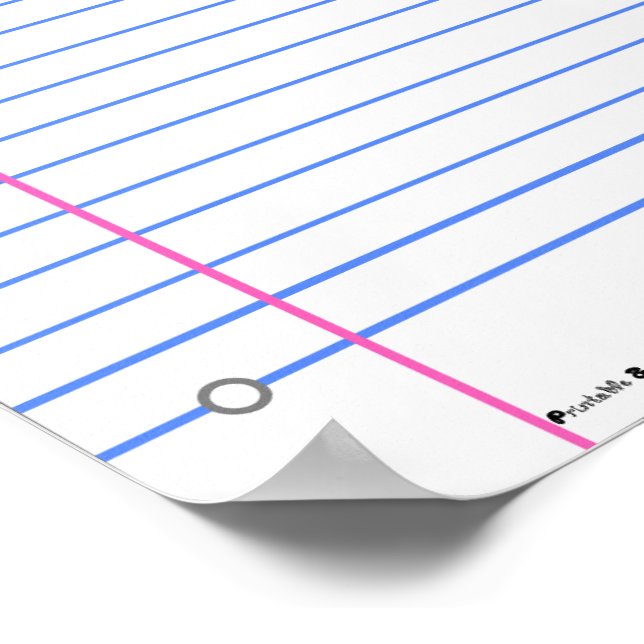 Ran Out of Lined Paper? Write On These Sheets Poster (Corner)