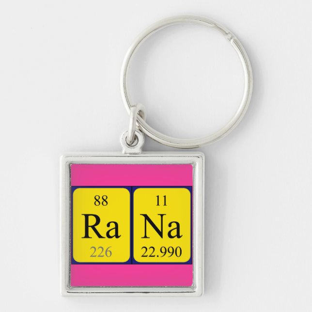 Rana periodic table name keyring (Front)