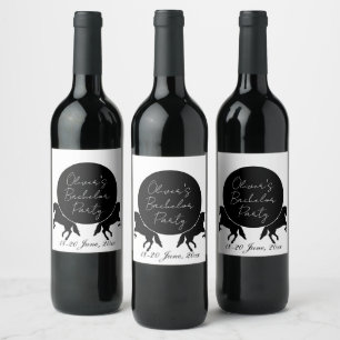 Ranch and Rides Themed Bachelor Party Wine Label