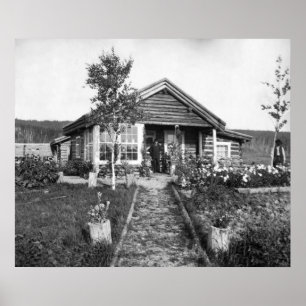 Ranch House Near Fairbanks: 1916 Poster