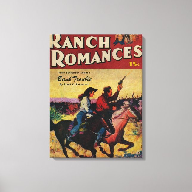 Ranch Romances Magazine Cover Canvas Print (Front)