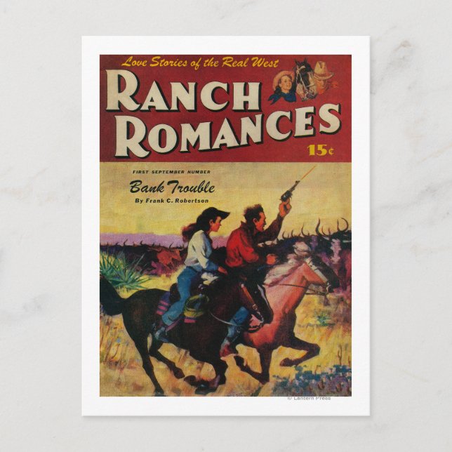 Ranch Romances Magazine Cover Postcard (Front)