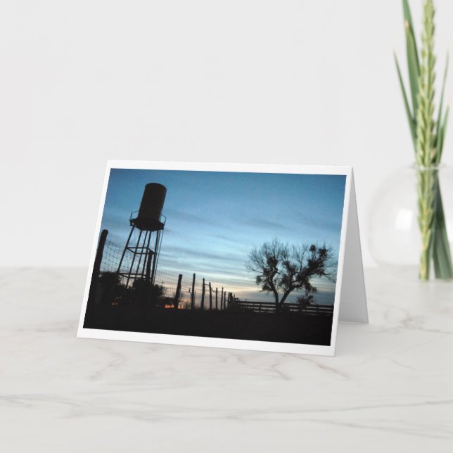 "Ranch sunset" Card (Front)