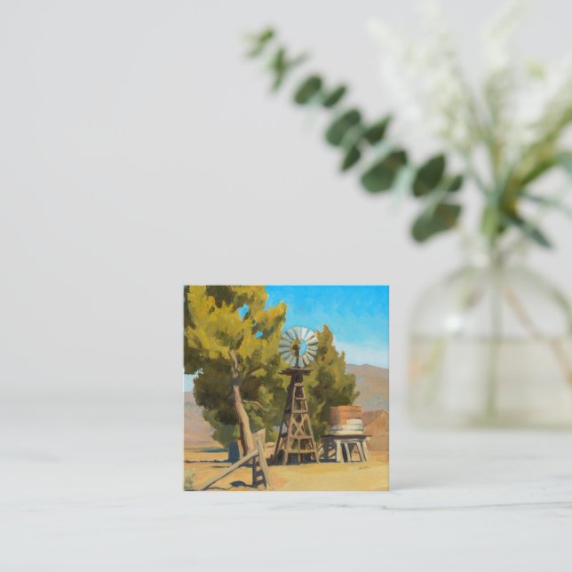 Ranch Windmill, Carson, Nevada by Maynard Dixon Card (Standing Front)
