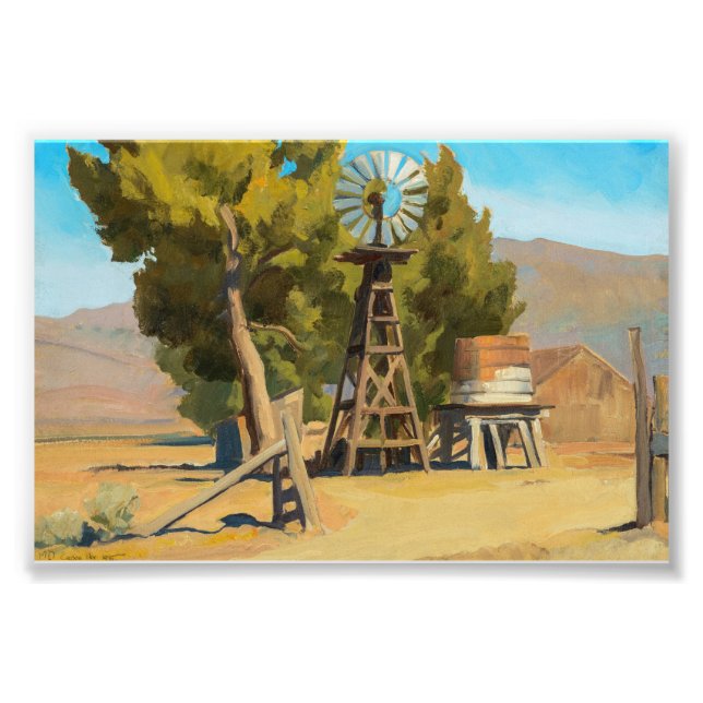 Ranch Windmill, Carson, Nevada by Maynard Dixon Photo Print (Front)
