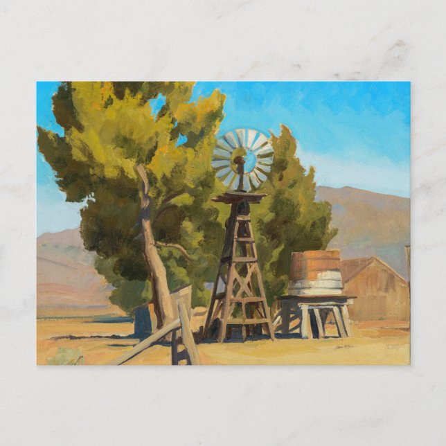 Ranch Windmill, Carson, Nevada by Maynard Dixon Postcard (Front)