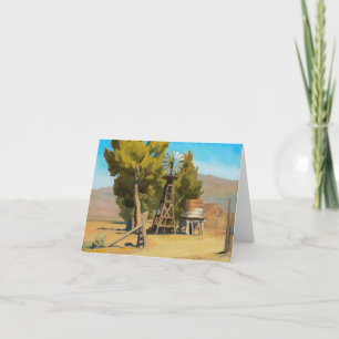 Ranch Windmill, Carson, Nevada by Maynard Dixon Thank You Card
