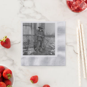 Rancher & Canadian Cowboy Outlaw of American West Napkin