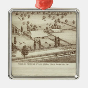 Ranches, Visalia, Cal Metal Tree Decoration