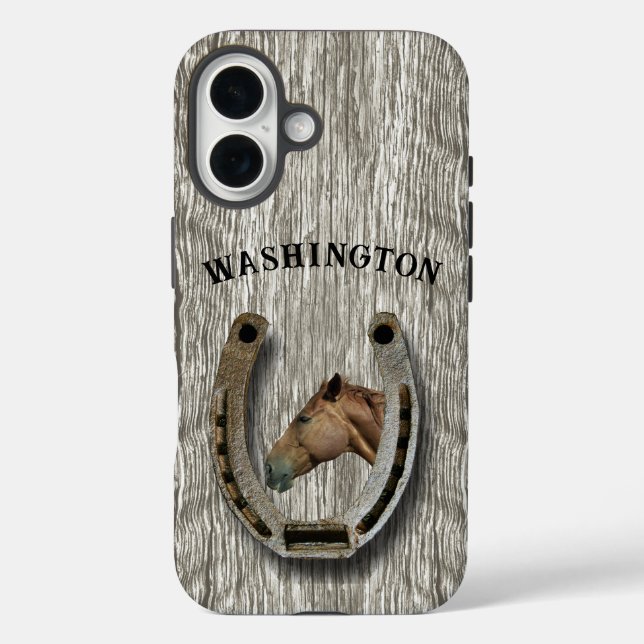 Ranching and Horses - Horseshoe design Personalise Case-Mate iPhone Case (Back)