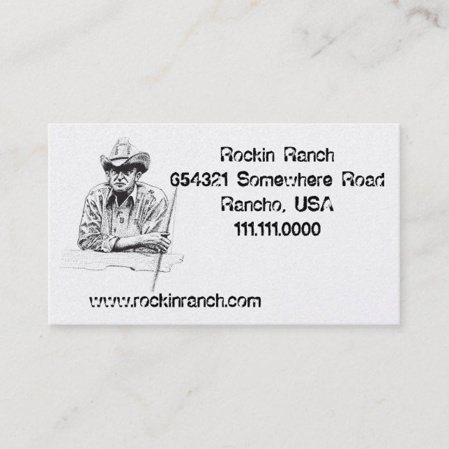 Rancho Business Cards (Front)