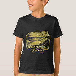 Rancho Cucamonga California Beach Surf Vintage Blu T-Shirt