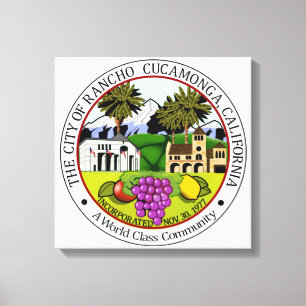 Rancho Cucamonga (California) City Seal Canvas Print