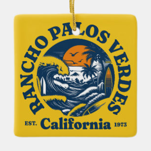 Rancho Palos Verdes,California Ceramic Ornament