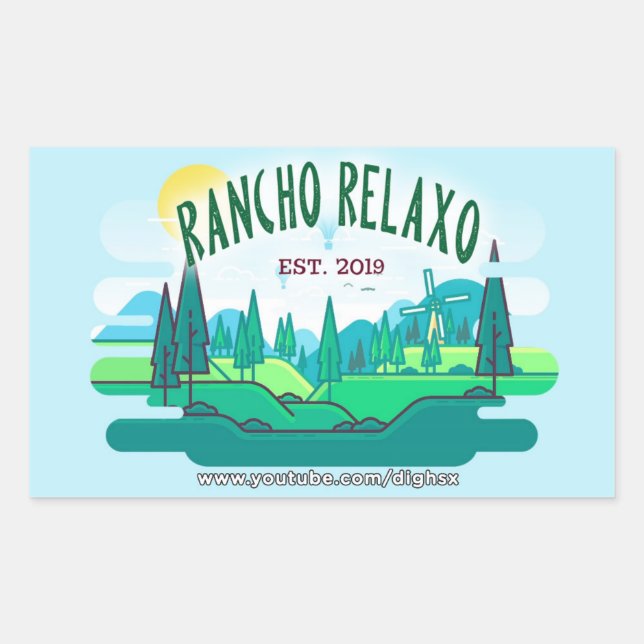 Rancho Relaxo Spring Logo Rectangular Sticker (Front)