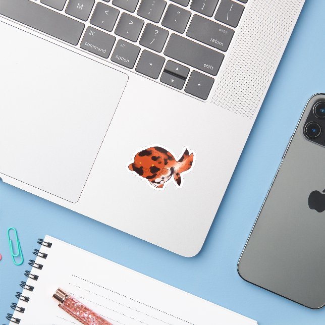 Ranchu goldfish sticker (Laptop w/ iPhone)