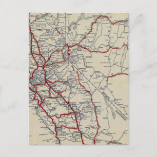 Rand McNally Junior Road Map California and Nevada Postcard