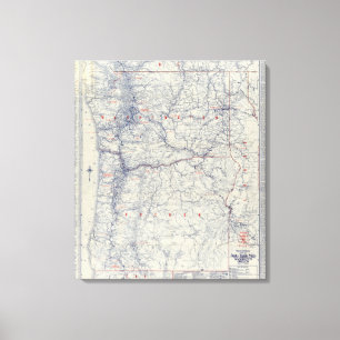 Rand McNally Official 1925 Auto Trails Map Canvas Print