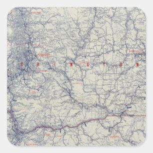 Rand McNally Official 1925 Auto Trails Map Square Sticker