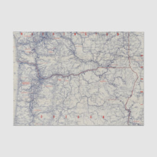 Rand McNally Official 1925 Auto Trails Map Tissue Paper