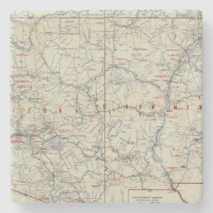 Rand McNally Official 1925 Auto Trails Stone Coaster