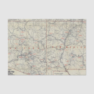 Rand McNally Official 1925 Auto Trails Tissue Paper