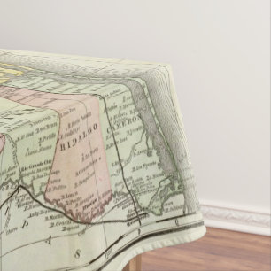 Rand McNally Railroad And County Map Of Texas Tablecloth