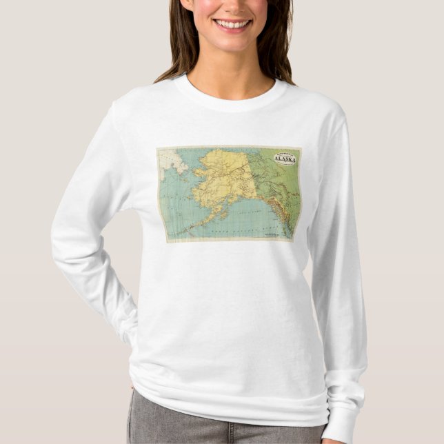 Rand McNally's Map Of Alaska T-Shirt (Front)