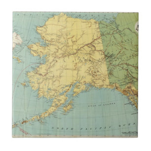 Rand McNally's Map Of Alaska Tile