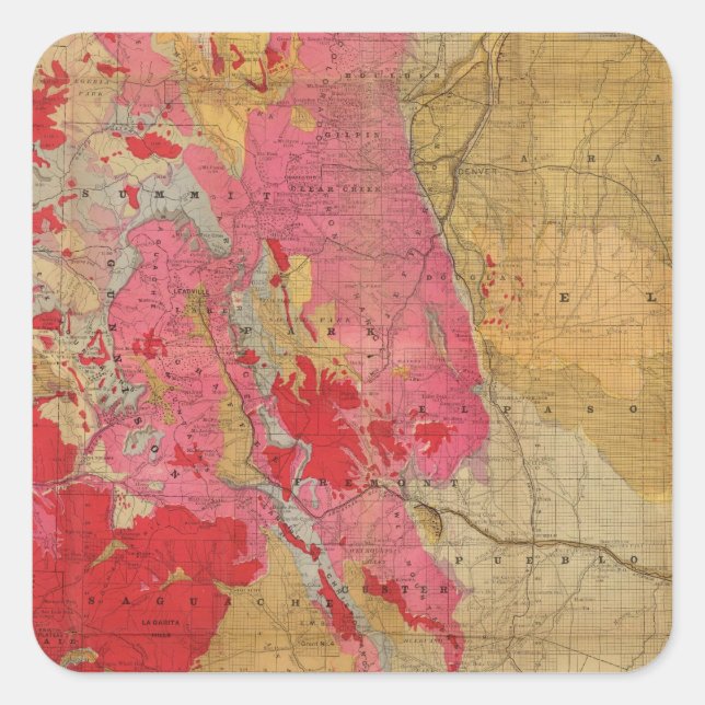 Rand McNally's new geological map Square Sticker (Front)