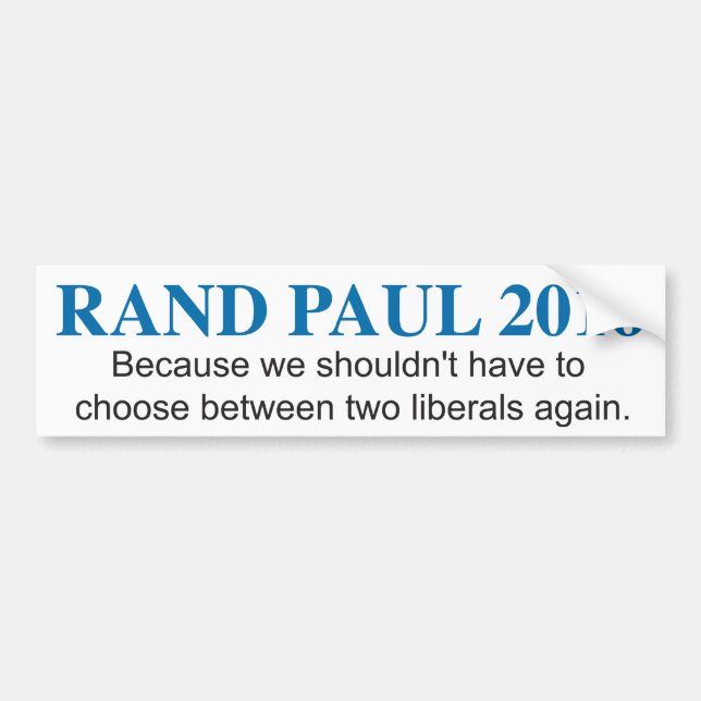 Rand Paul 2016 Bumper Sticker (Front)