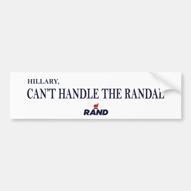 Rand Paul beats Hillary 2016 Bumper Sticker (Front)