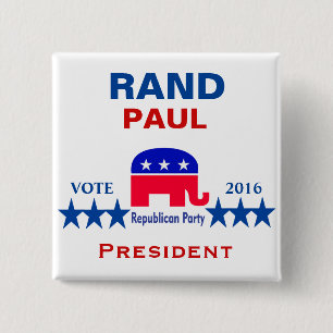 Rand Paul for President 2016 15 Cm Square Badge