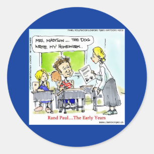 Rand Paul The Early Years Funny Classic Round Sticker