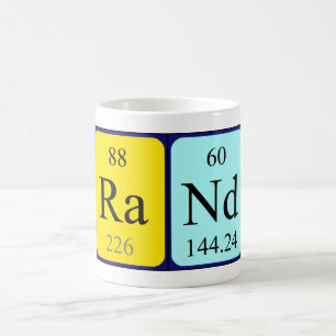 Rand periodic table name mug
