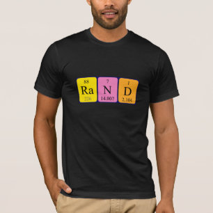 Rand periodic table name shirt