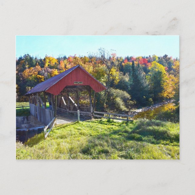 Randall Covered Bridge, Lyndon, Vermont Postcard (Front)